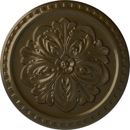 Emeryville Ceiling Medallion, Hand-Painted Brass, 16 7/8OD X 5/8P